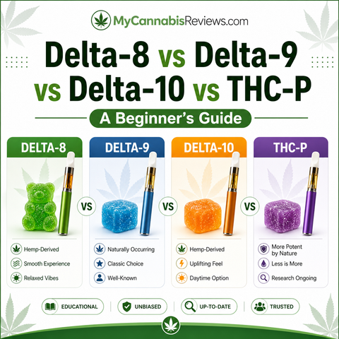 Delta-8 vs Delta-9 vs Delta-10 vs THC-P: A Beginner's Guide