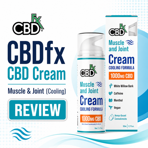 CBDfx CBD Cream for Muscle & Joint Cooling Formula 1000mg review banner by My Cannabis Reviews
