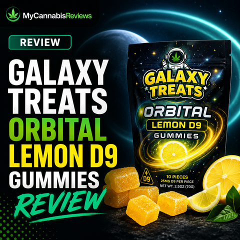 Galaxy Treats Orbital Lemon D9 gummies with melatonin, 10 pieces 25mg each