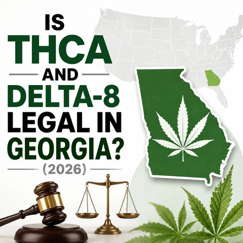 Title graphic for a 2026 guide to Virginia hemp law, covering delta-8, THCA flower and the 2 mg per package THC cap
