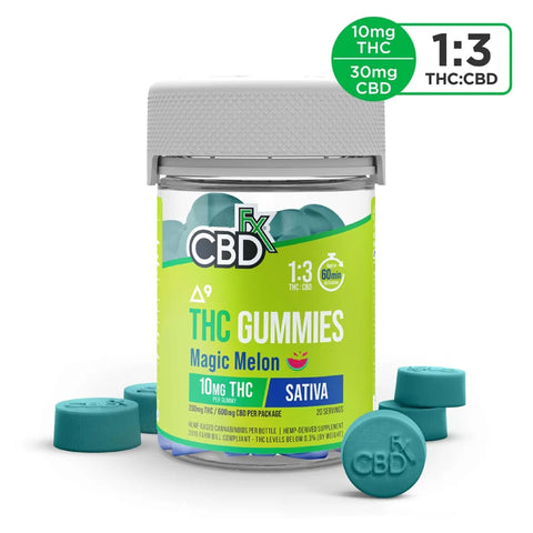 CBDfx Delta 9 THC + CBD Gummies (Magic Melon)
