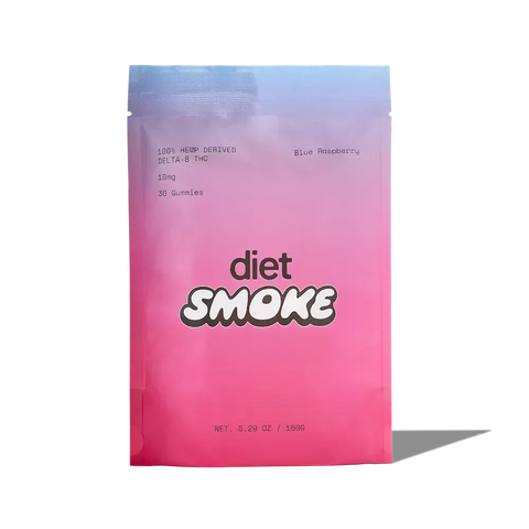 Diet Smoke Blue Raspberry D8 Gummies 10mg 30ct
