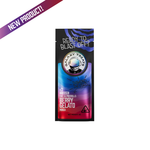 Galaxy Treats Berry Gelato Diamond Infused 2ct THCA Prerolls