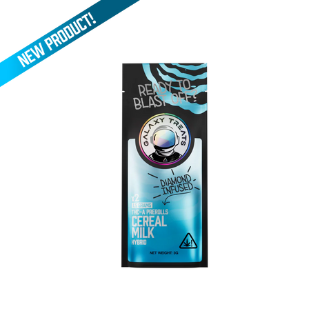 Galaxy Treats Cereal Milk Diamond Infused 2ct THCA Prerolls