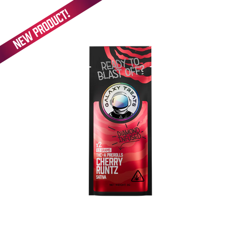 Galaxy Treats Cherry Runtz Diamond Infused 2ct THCA Prerolls