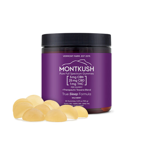 MONTKUSH True Sleep Full Spectrum CBN + CBD Sleep Gummies