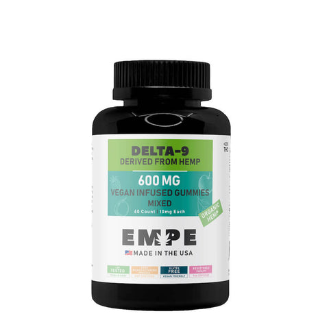 EMPE USA Delta-9 Live Rosin Vegan Gummies 600mg 60ct