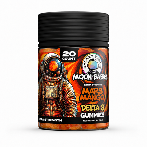 Galaxy Treats Moon Babies Mars Mango Delta 8 Gummies, Extra Strength, 20 Count