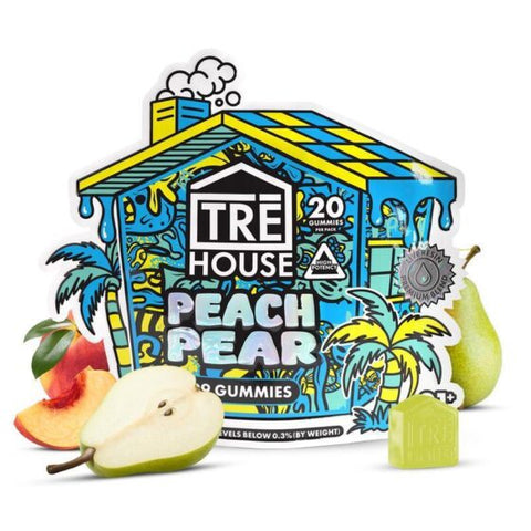 TRĒ House Delta 9 THC + CBD Peach Pear Gummies at CBD.co